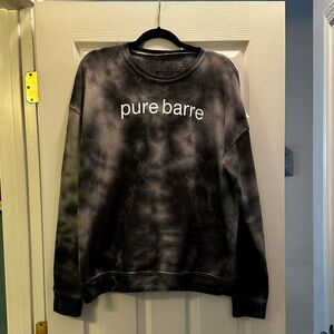 Pure Barre Charcoal Tie-Dye Sweatshirt, Medium